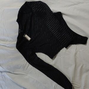 PRETTYLITTLETHING Bodysuit Size 10 Black